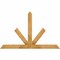 Ekena Millwork Saratoga Rough Sawn Timber Gable Bracket, Western Red Cedar, 60"W x 38"H x 2"D x 4"F, 15/12 Pitch GBW060X38X0204SAR00RWR - alternate 1